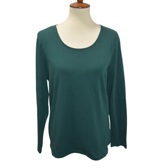 Karen Scott Tops - Karen Scott Scoop Neck Long Sleeve Tee